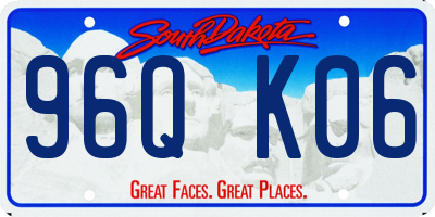 SD license plate 96QK06