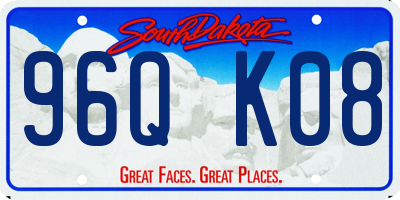 SD license plate 96QK08