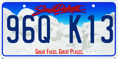 SD license plate 96QK13