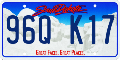 SD license plate 96QK17