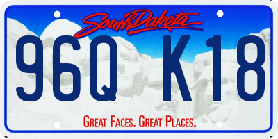 SD license plate 96QK18