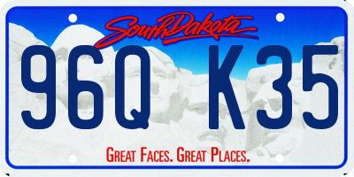 SD license plate 96QK35