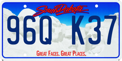 SD license plate 96QK37