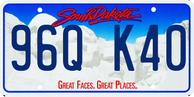 SD license plate 96QK40