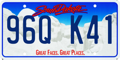 SD license plate 96QK41