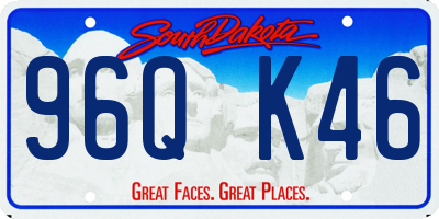 SD license plate 96QK46