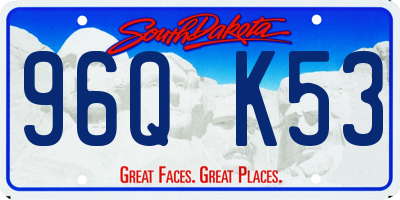 SD license plate 96QK53