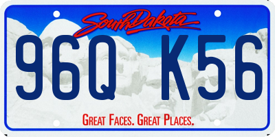 SD license plate 96QK56