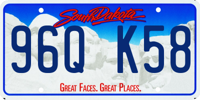 SD license plate 96QK58