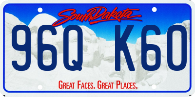SD license plate 96QK60