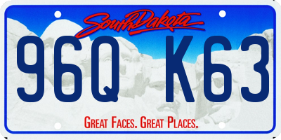 SD license plate 96QK63