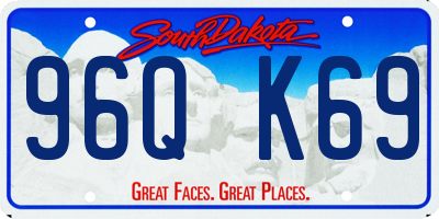 SD license plate 96QK69