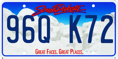SD license plate 96QK72