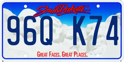 SD license plate 96QK74