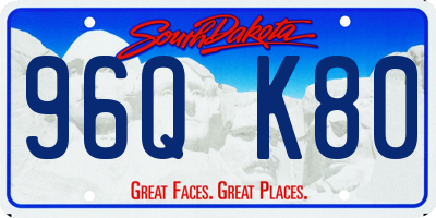 SD license plate 96QK80