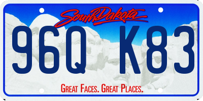 SD license plate 96QK83