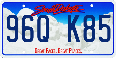 SD license plate 96QK85