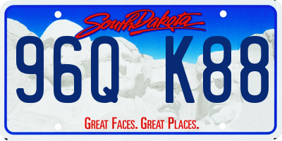 SD license plate 96QK88
