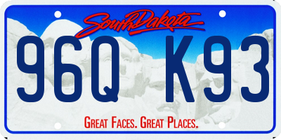 SD license plate 96QK93