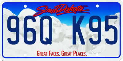 SD license plate 96QK95