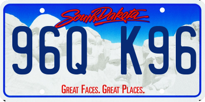 SD license plate 96QK96