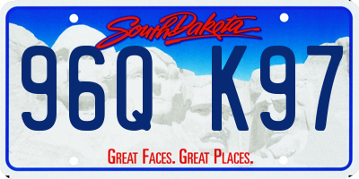 SD license plate 96QK97