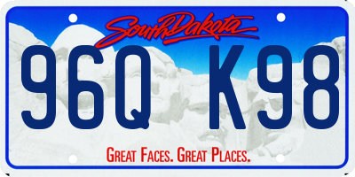 SD license plate 96QK98