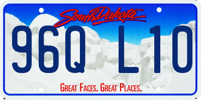 SD license plate 96QL10