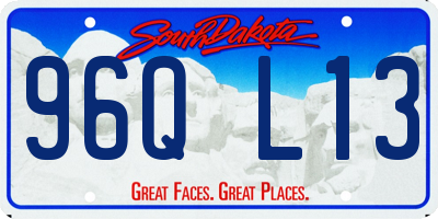 SD license plate 96QL13
