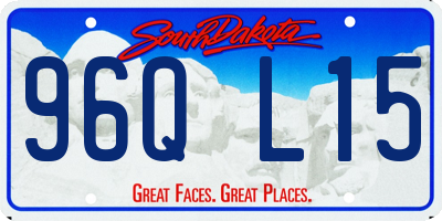 SD license plate 96QL15