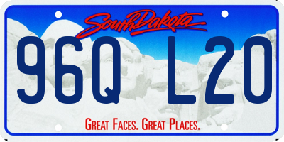 SD license plate 96QL20