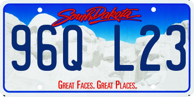 SD license plate 96QL23