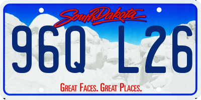 SD license plate 96QL26