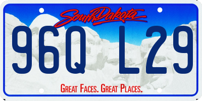 SD license plate 96QL29