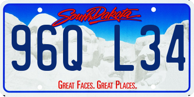 SD license plate 96QL34