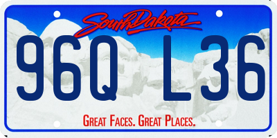 SD license plate 96QL36