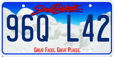 SD license plate 96QL42