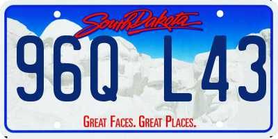 SD license plate 96QL43
