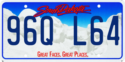 SD license plate 96QL64