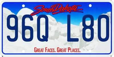 SD license plate 96QL80