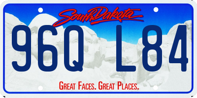 SD license plate 96QL84