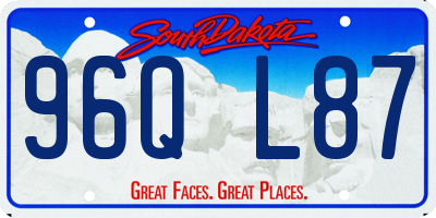 SD license plate 96QL87