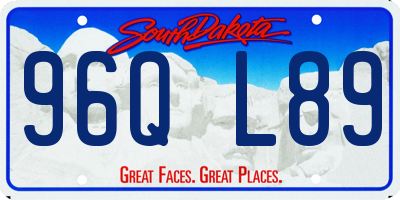 SD license plate 96QL89