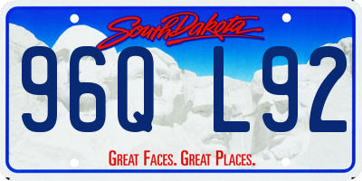 SD license plate 96QL92