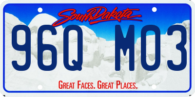 SD license plate 96QM03