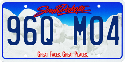 SD license plate 96QM04