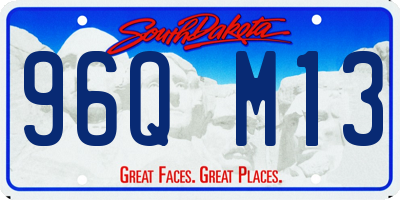 SD license plate 96QM13