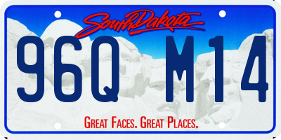 SD license plate 96QM14