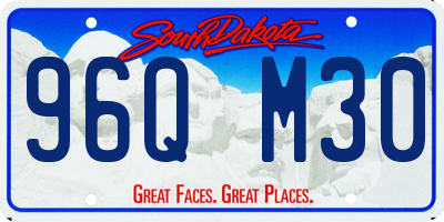 SD license plate 96QM30