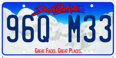 SD license plate 96QM33